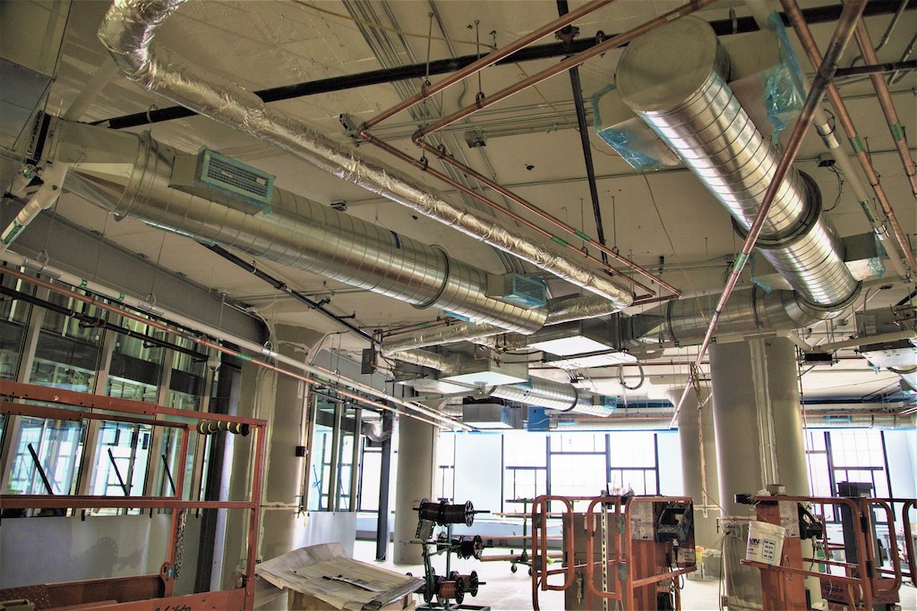 ductwork on ceiling