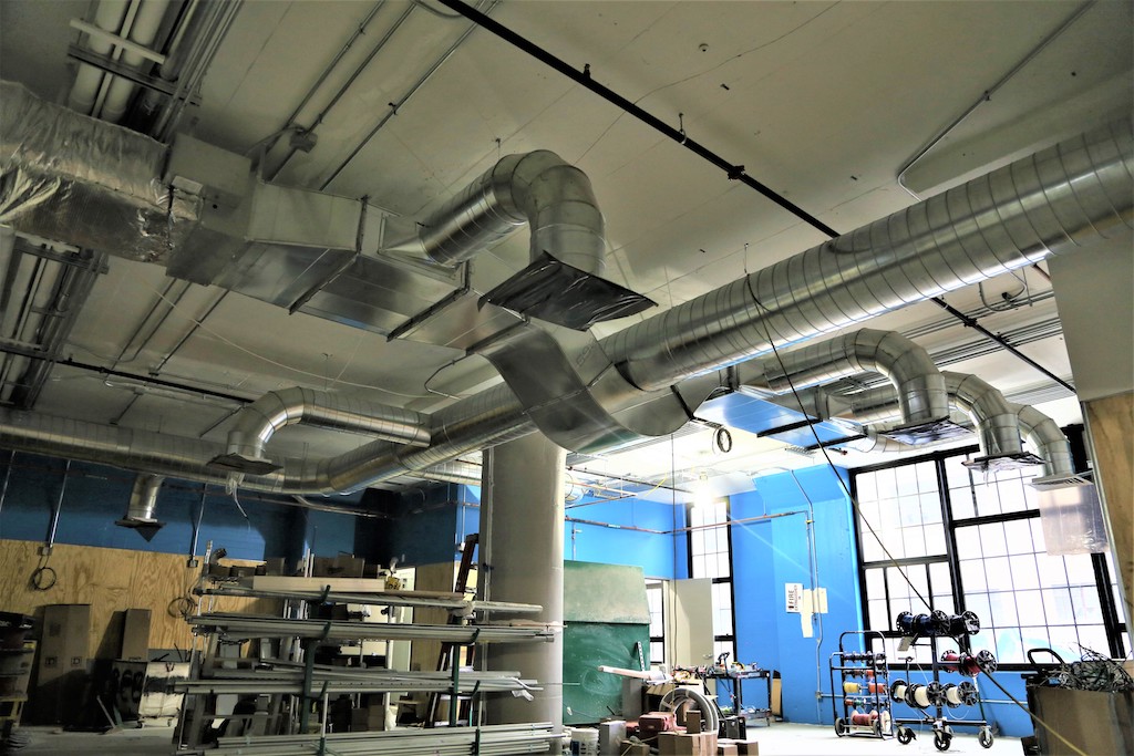 ductwork on ceiling