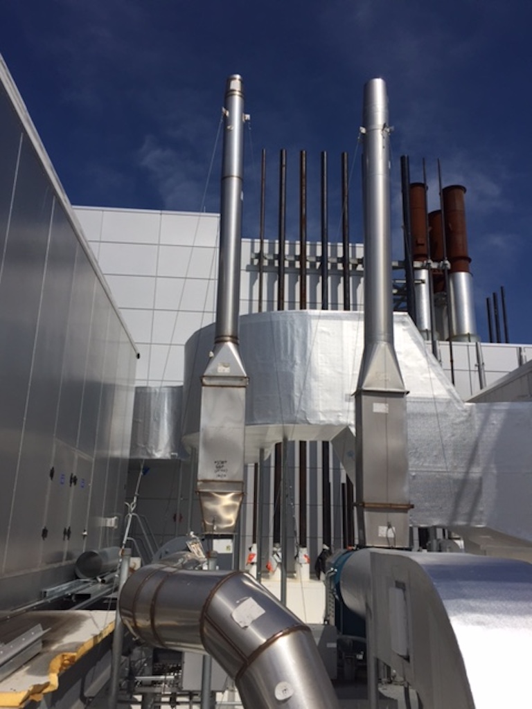 ductwork on the roof