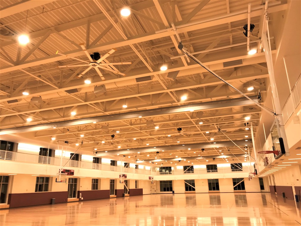 basketball courts in Boston College Margot Connell Recreation Center