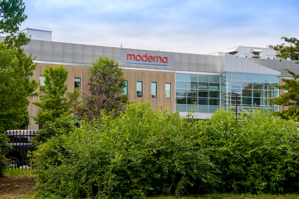 outside of Moderna Therapeutics Clinical Manufacturing Facility building