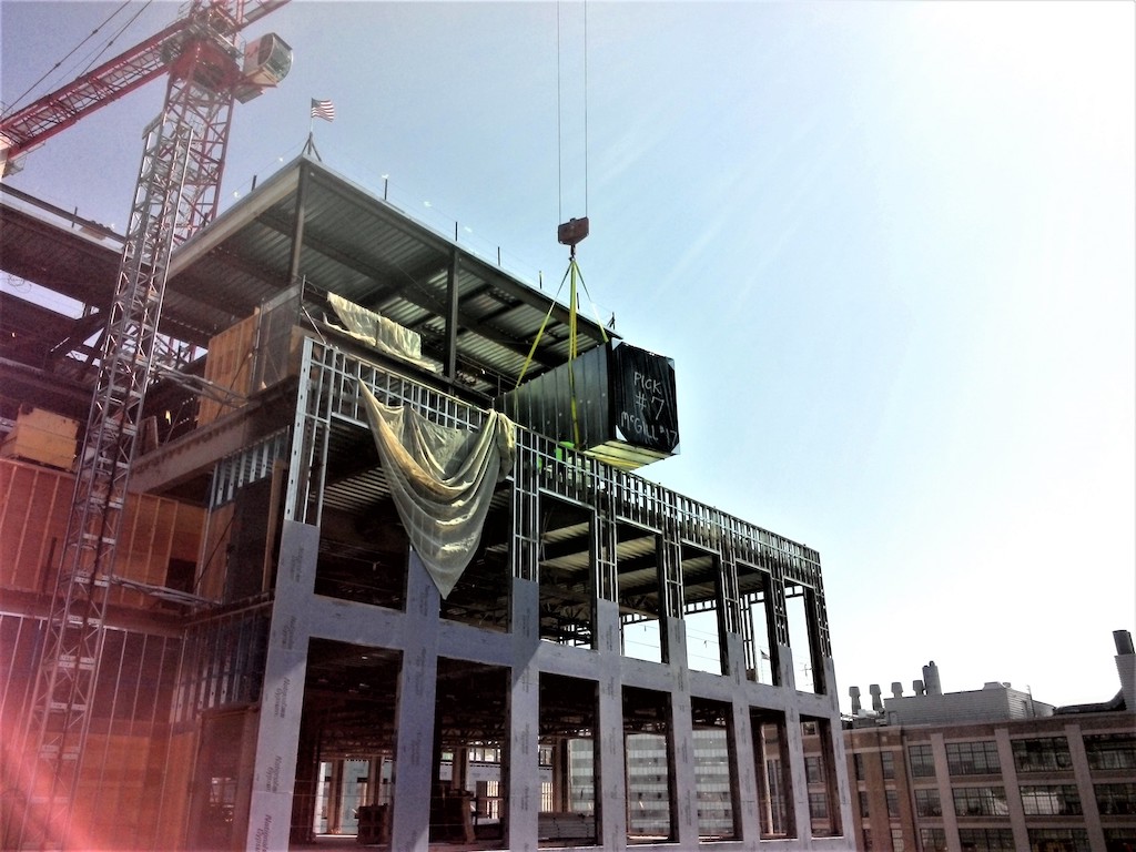 large ductwork on crane