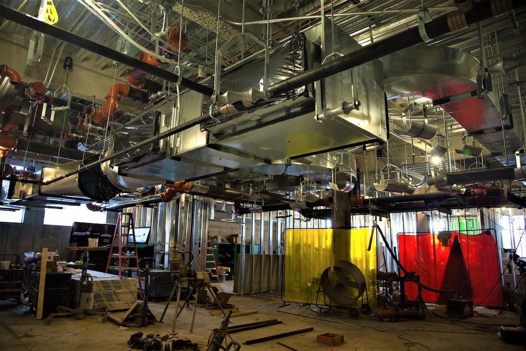 ductwork on ceiling