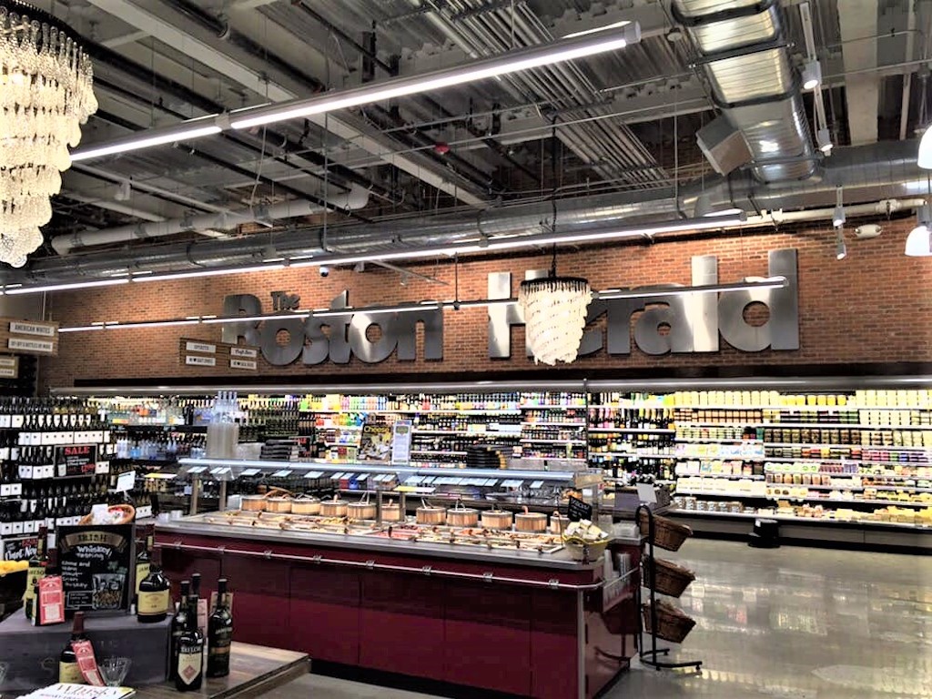 inside of Whole Foods Market at Ink Block building 